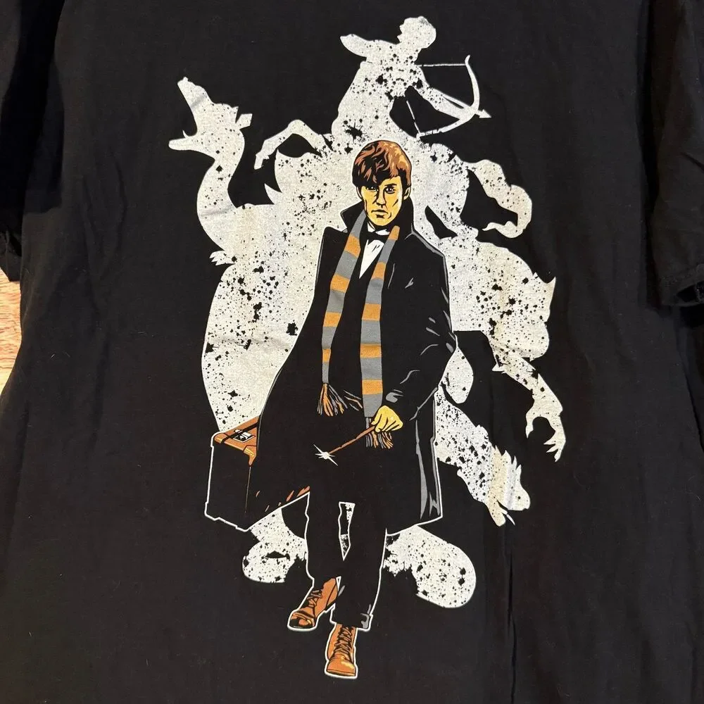 Newt Scamander Fantastic Beasts T-Shirt Mens XL Black Loot Crate Exclusive Tee